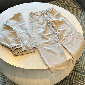 Abercrombie Sweatpants and Sweatshirt Set M/L Oatmeal Heather
